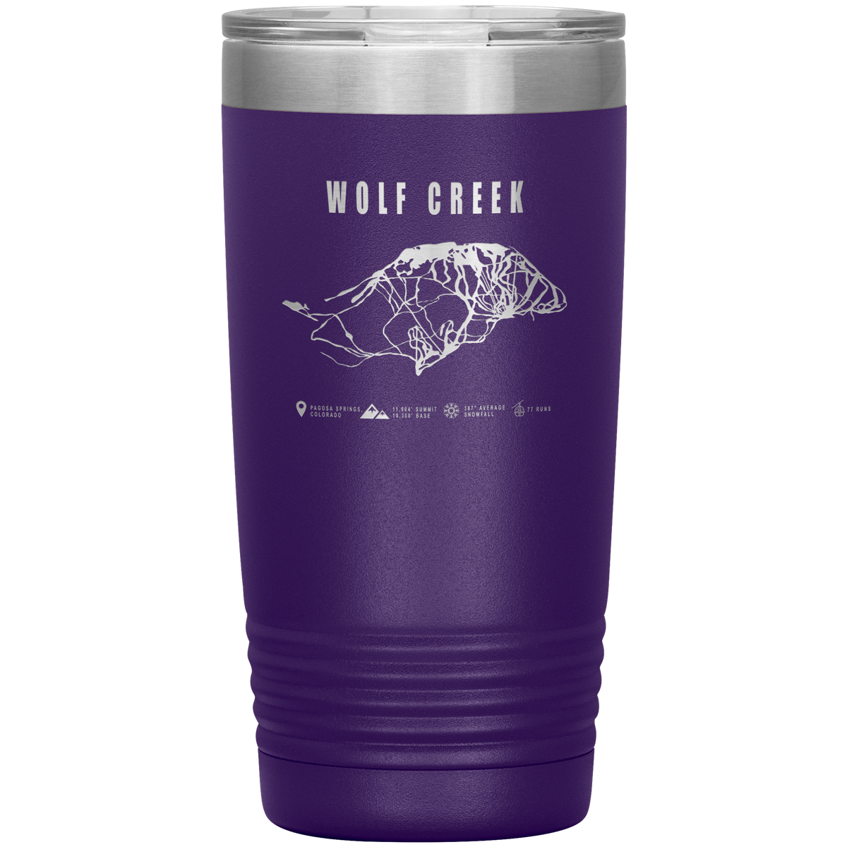 Wolf Creek Colorado Ski Trail Map 20oz Tumbler - Powderaddicts
