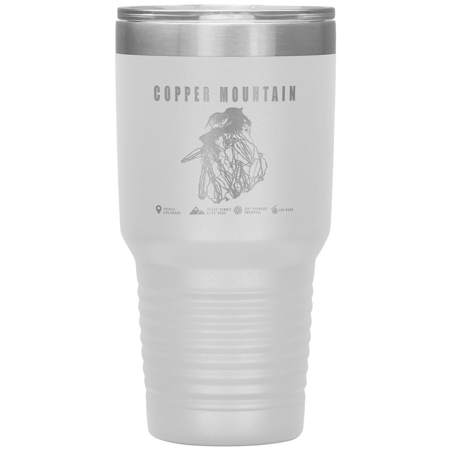 Copper Mountain Colorado Ski Trail Map 30oz Tumbler - Powderaddicts