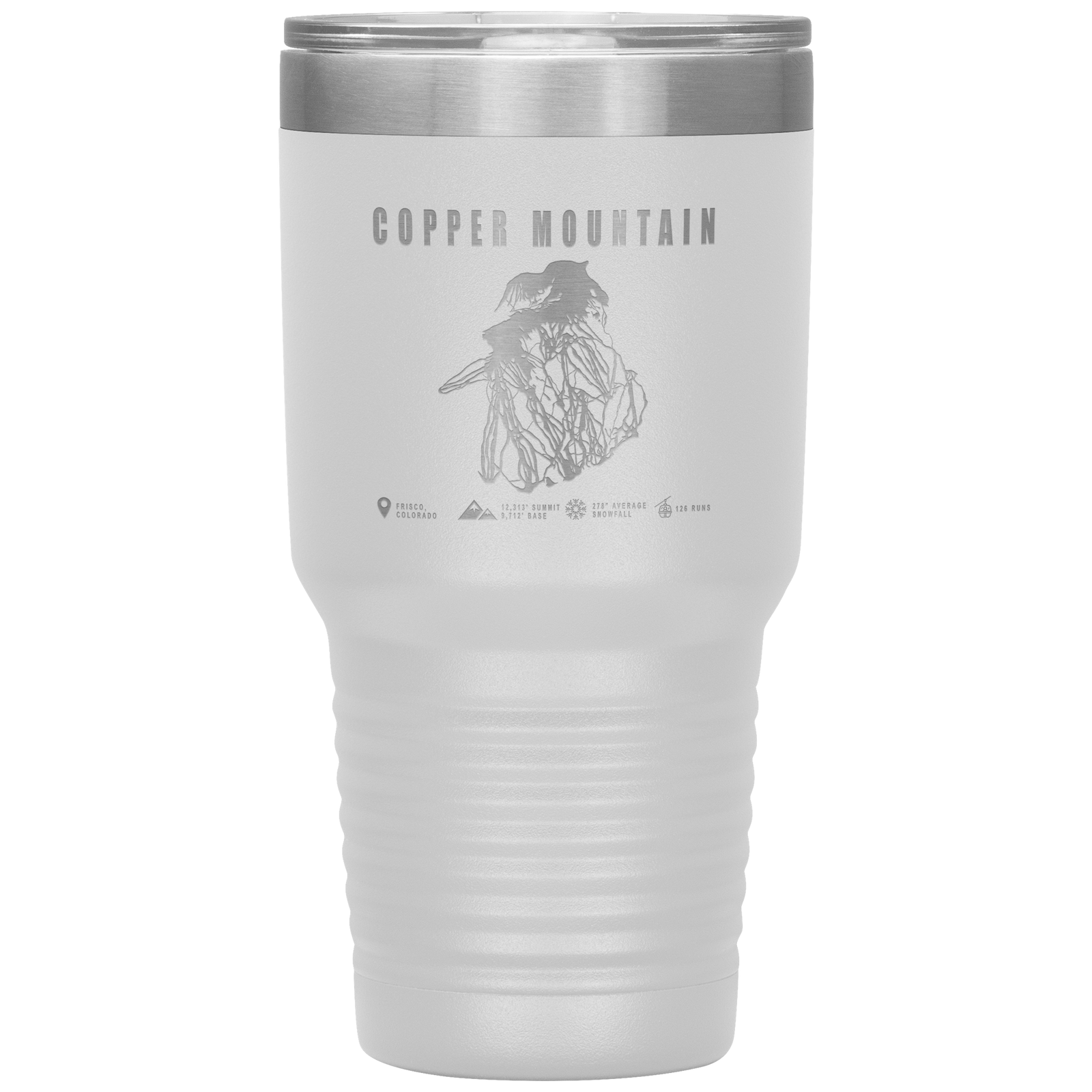 Copper Mountain Colorado Ski Trail Map 30oz Tumbler - Powderaddicts