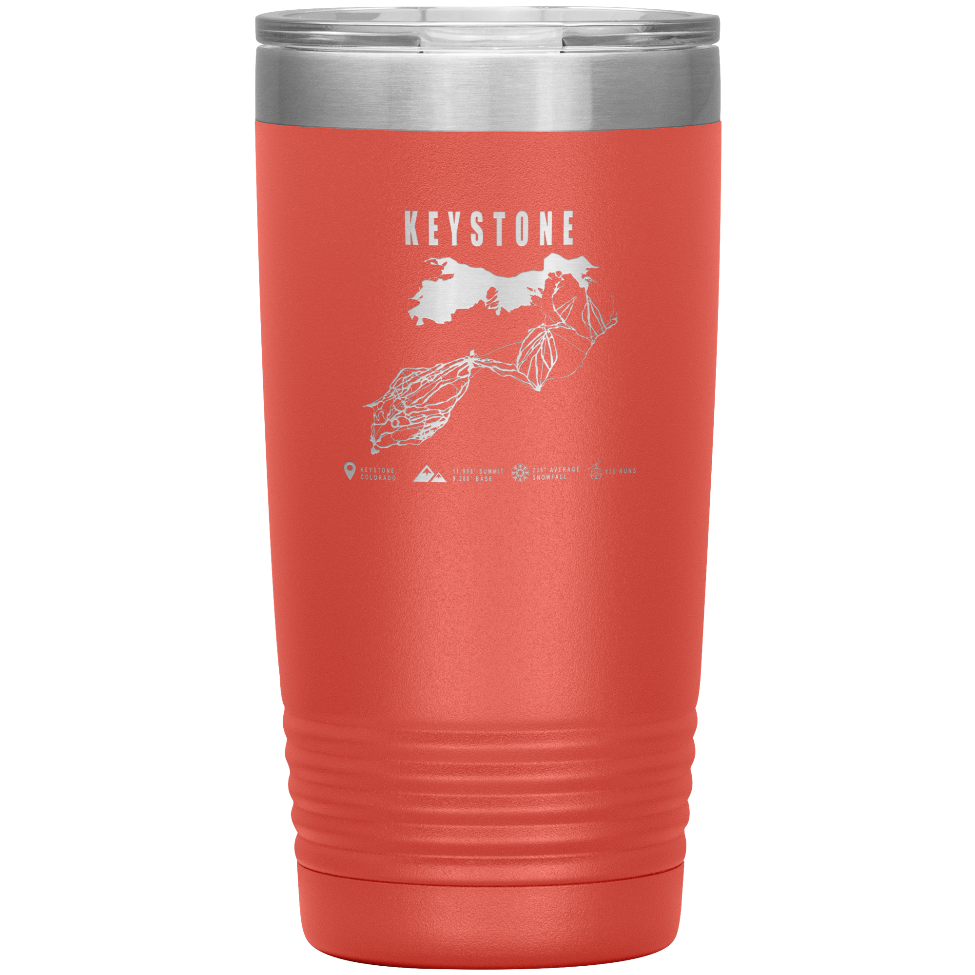Keystone Colorado Ski Trail Map 20oz Tumbler - Powderaddicts