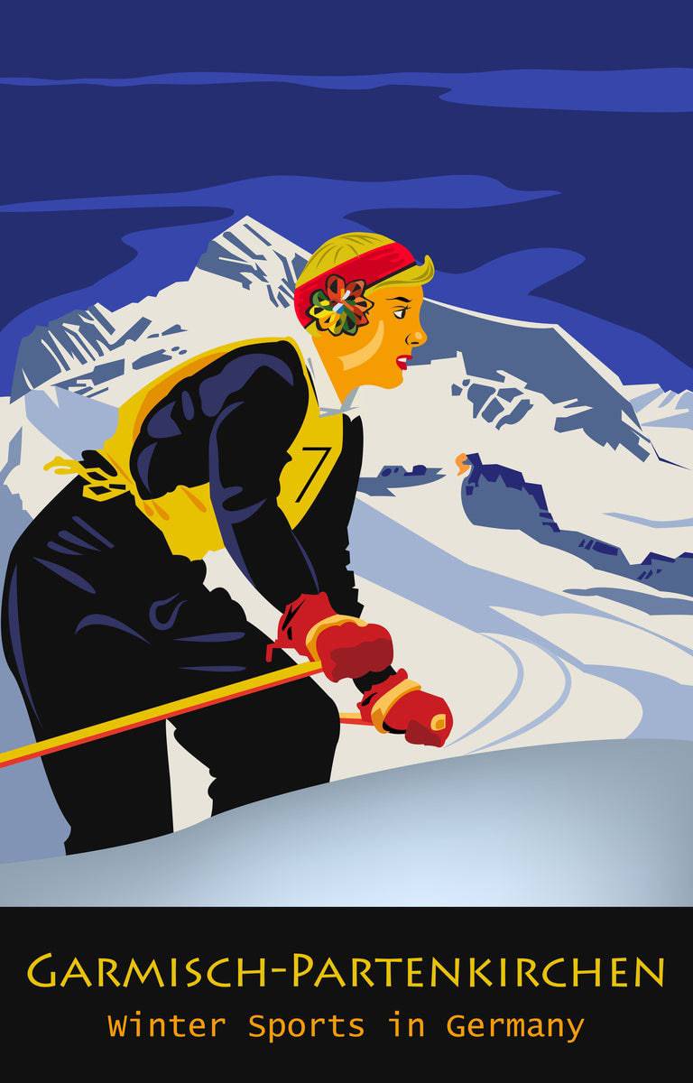 Garmisch Partenkirchen Ski Girl - Powderaddicts