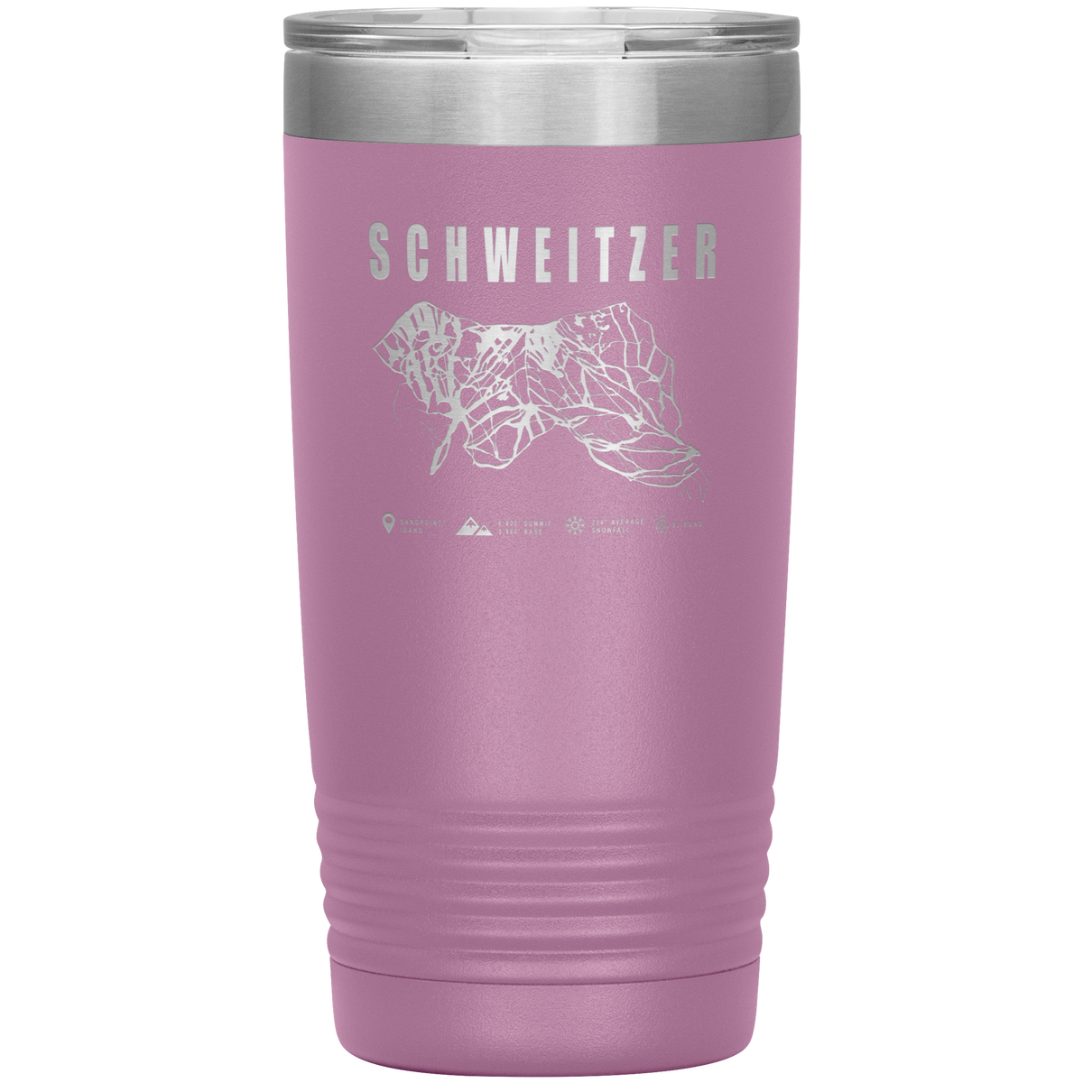 Schweitzer Idaho Ski Trail Map 20oz Tumbler - Powderaddicts