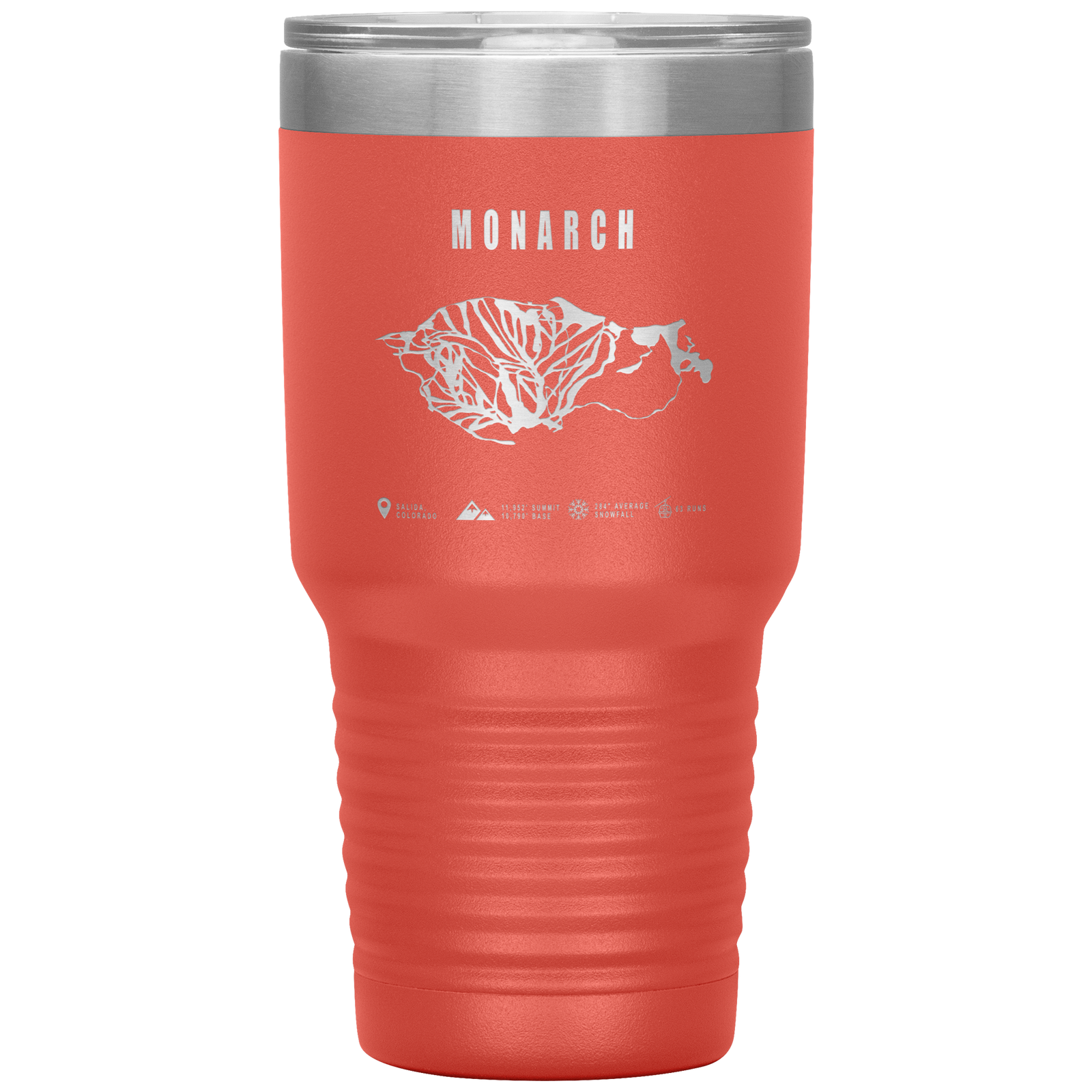 Monarch Colorado Ski Trail Map 30oz Tumbler - Powderaddicts