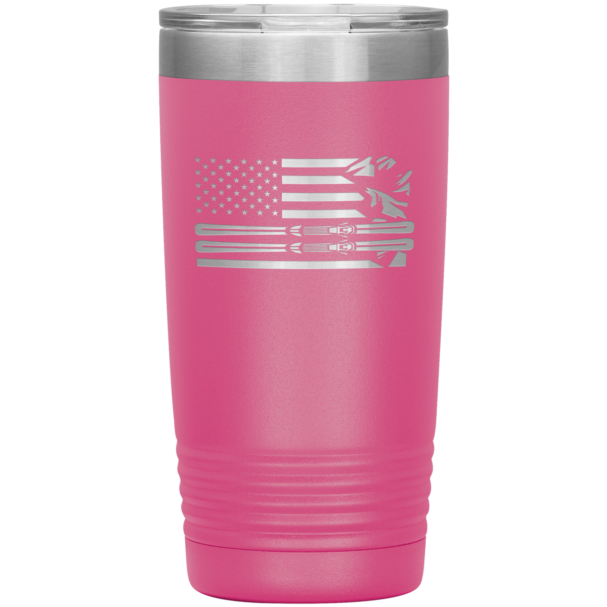 USA Ski Flag 20oz Tumbler - Powderaddicts