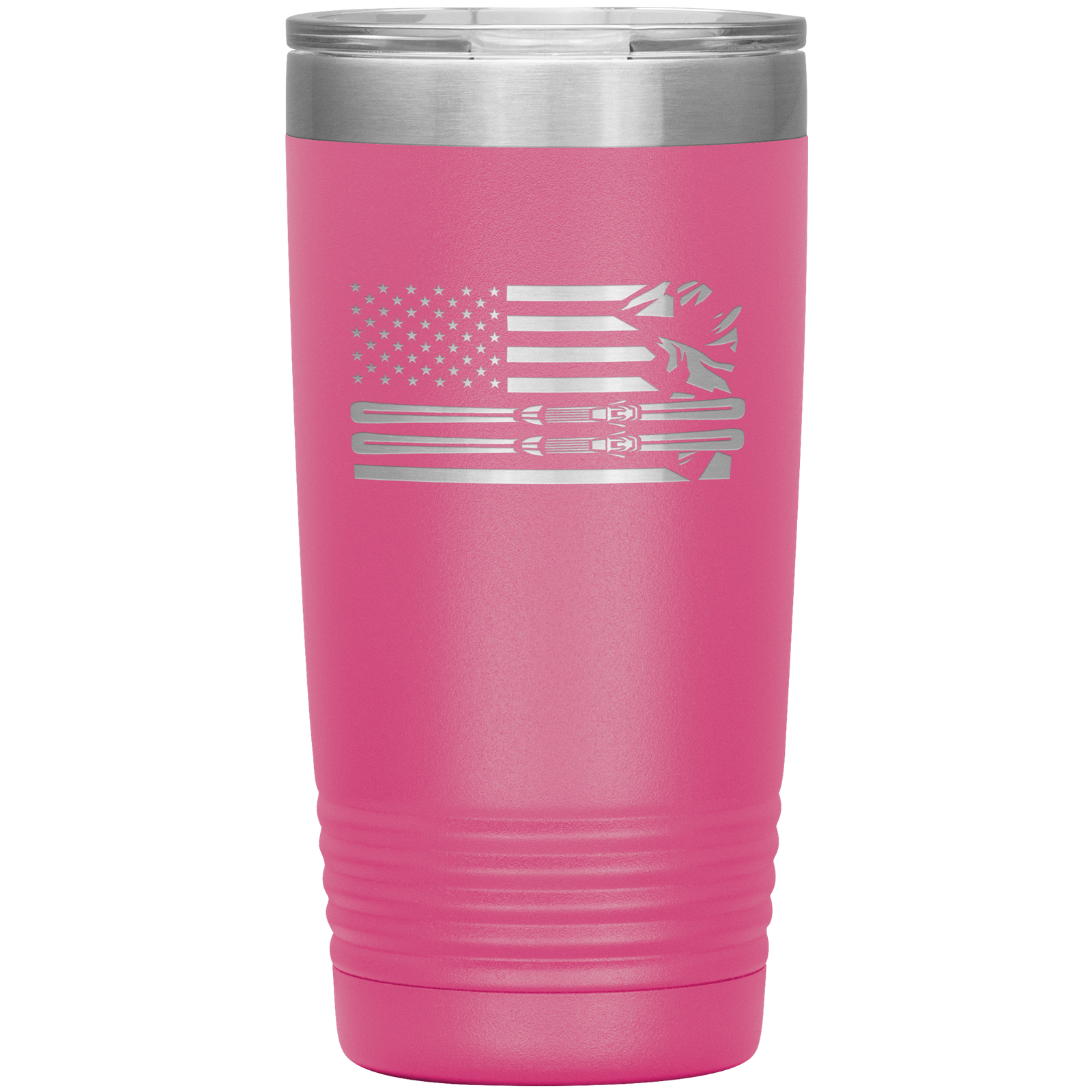 USA Ski Flag 20oz Tumbler - Powderaddicts