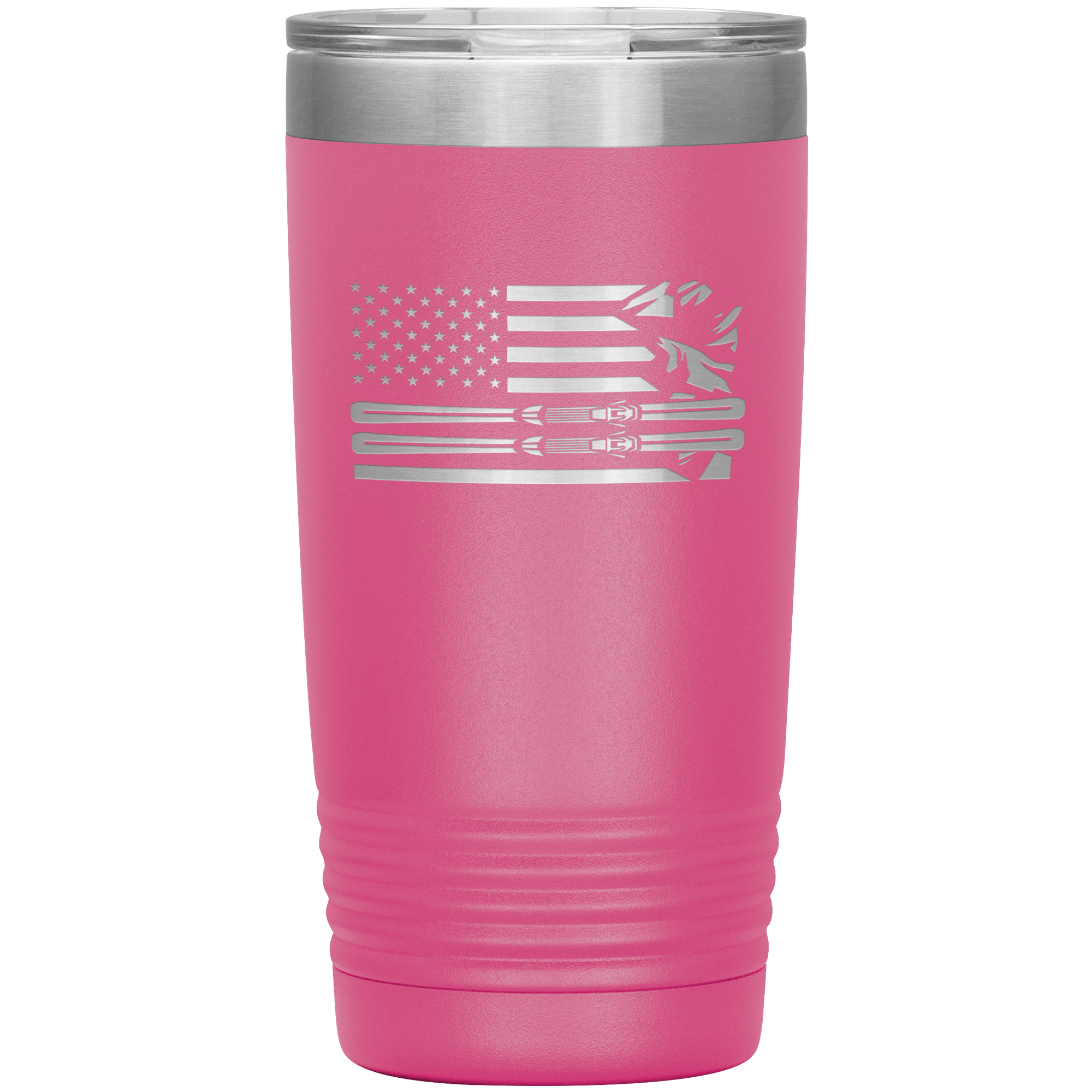 USA Ski Flag 20oz Tumbler - Powderaddicts