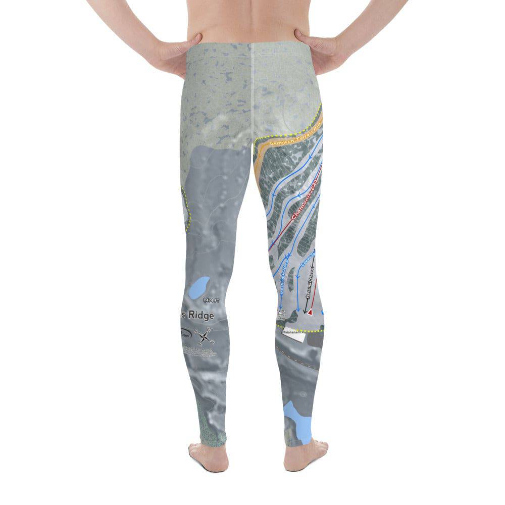 Giants Ridge, Minnesota Ski Trail Map Men's Base Layer Bottom - Powderaddicts