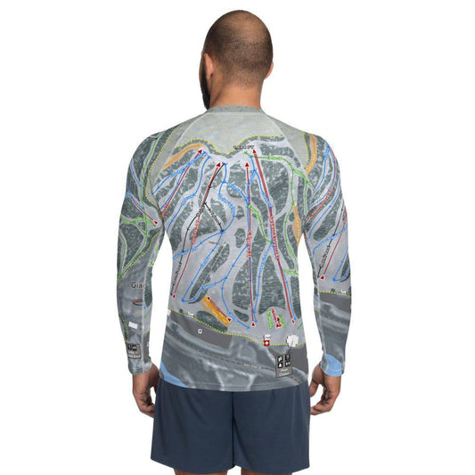 Giants Ridge, Minnesota Ski Trail Map Men's Base Layer Top - Powderaddicts