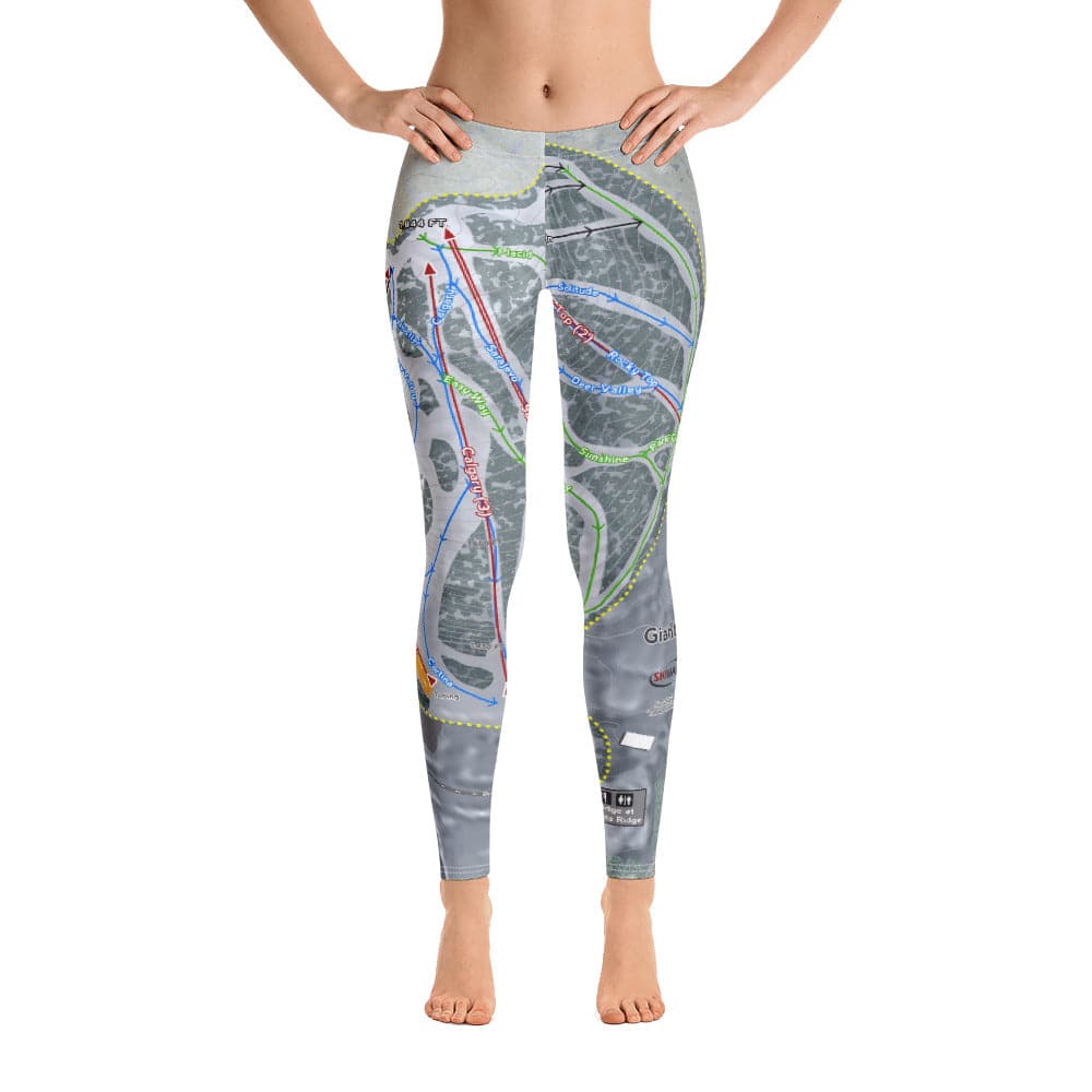 Giants Ridge, Minnesota Ski Trail Map Women's Base Layer Bottom - Powderaddicts