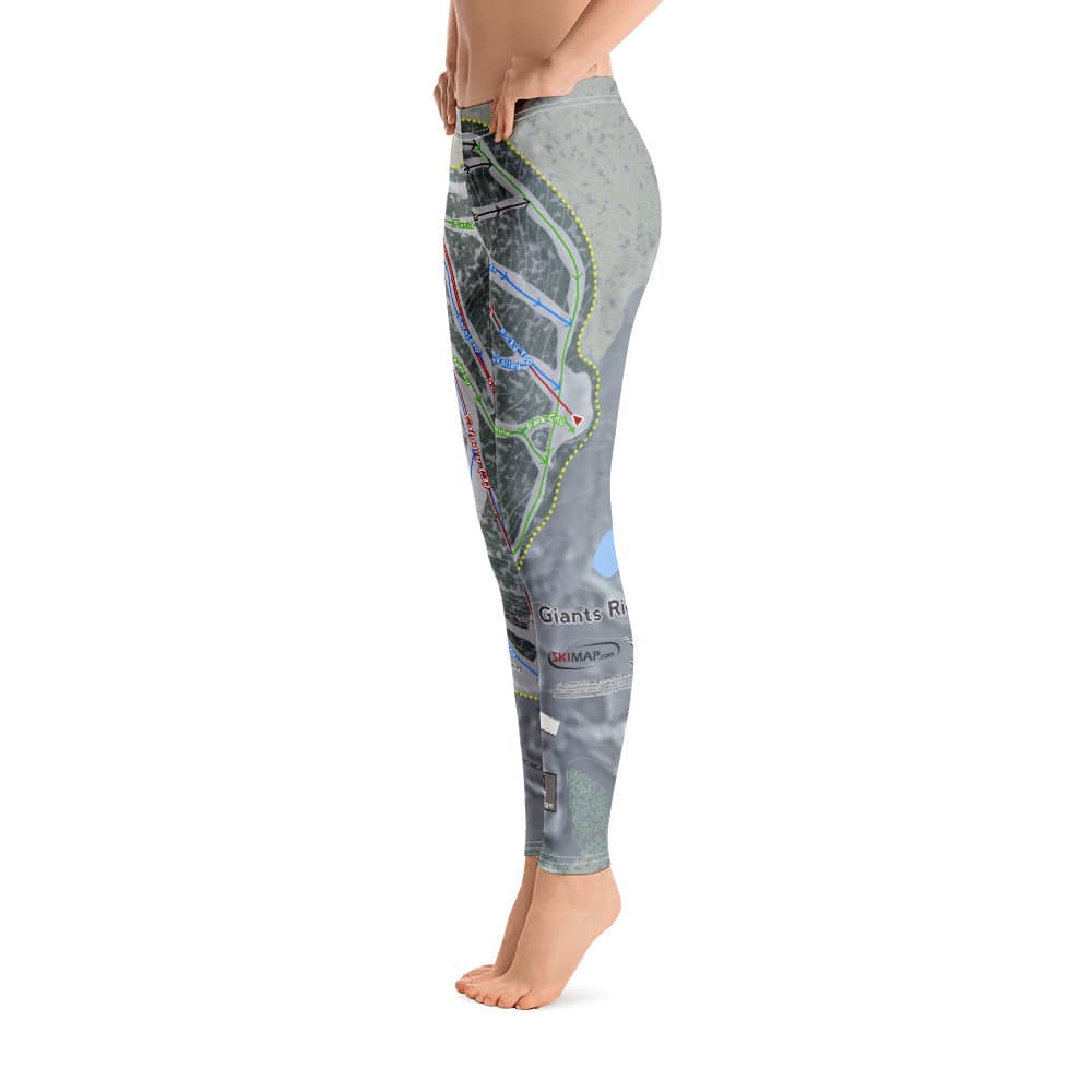 Giants Ridge, Minnesota Ski Trail Map Women's Base Layer Bottom - Powderaddicts
