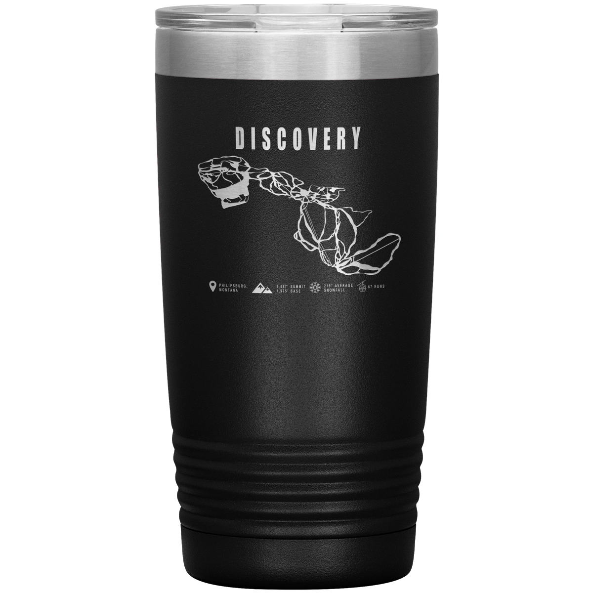 Discovery Montana Ski Trail Map 20oz Tumbler