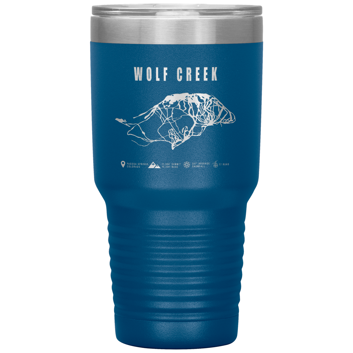 Wolf Creek Colorado Ski Trail Map 30oz Tumbler - Powderaddicts
