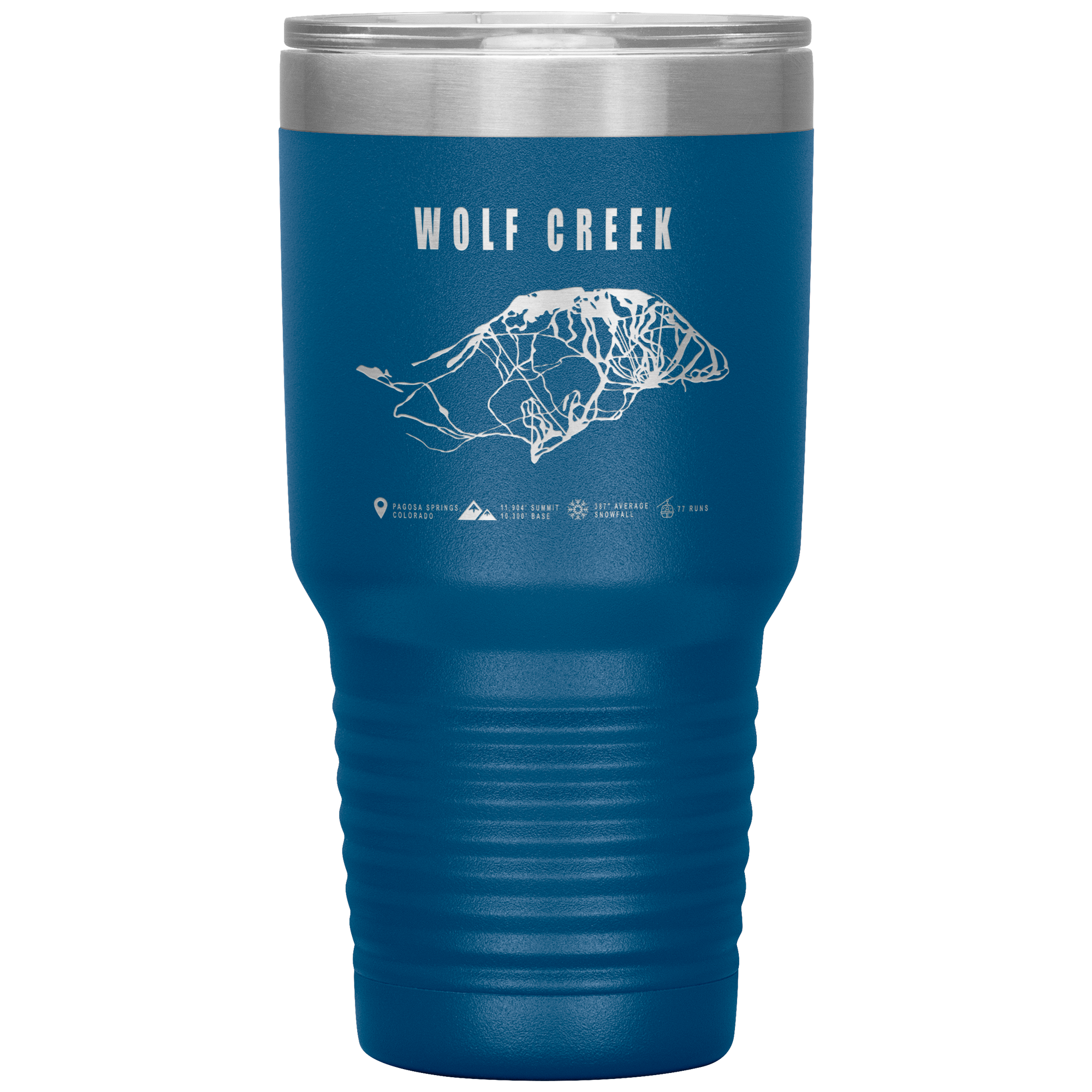 Wolf Creek Colorado Ski Trail Map 30oz Tumbler - Powderaddicts