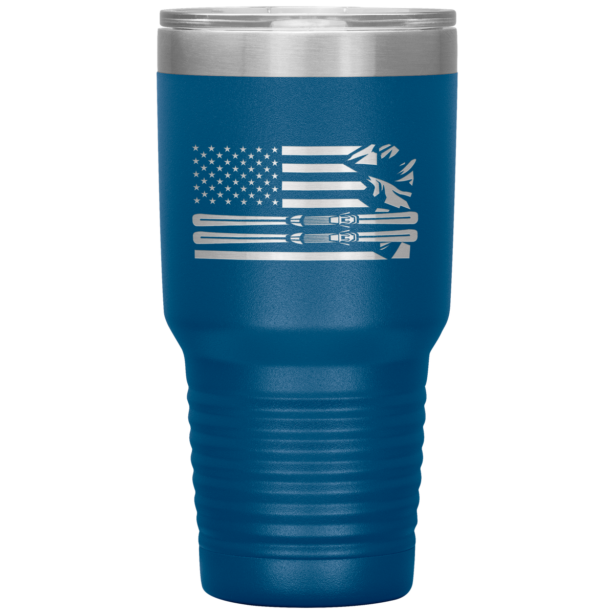 USA Ski Flag 30oz Tumbler - Powderaddicts