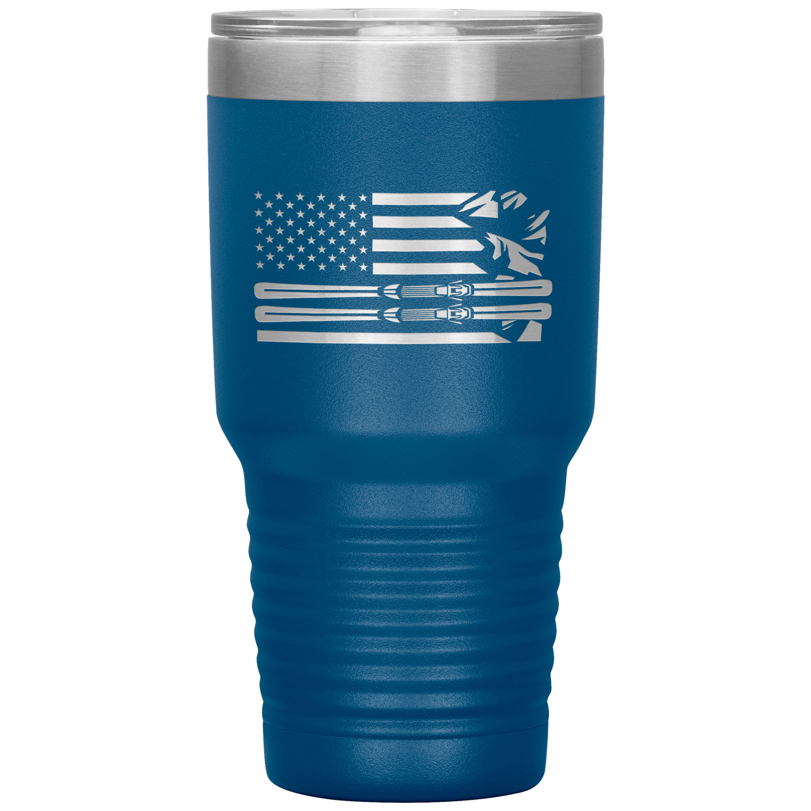 USA Ski Flag 30oz Tumbler - Powderaddicts