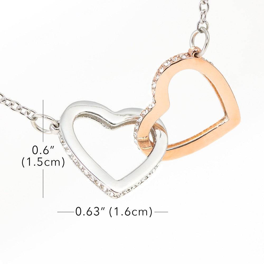 God Bless The Mountain Road That Led Me Straight To You - Interlocking Heart Necklace | Mountain Sunset - Powderaddicts