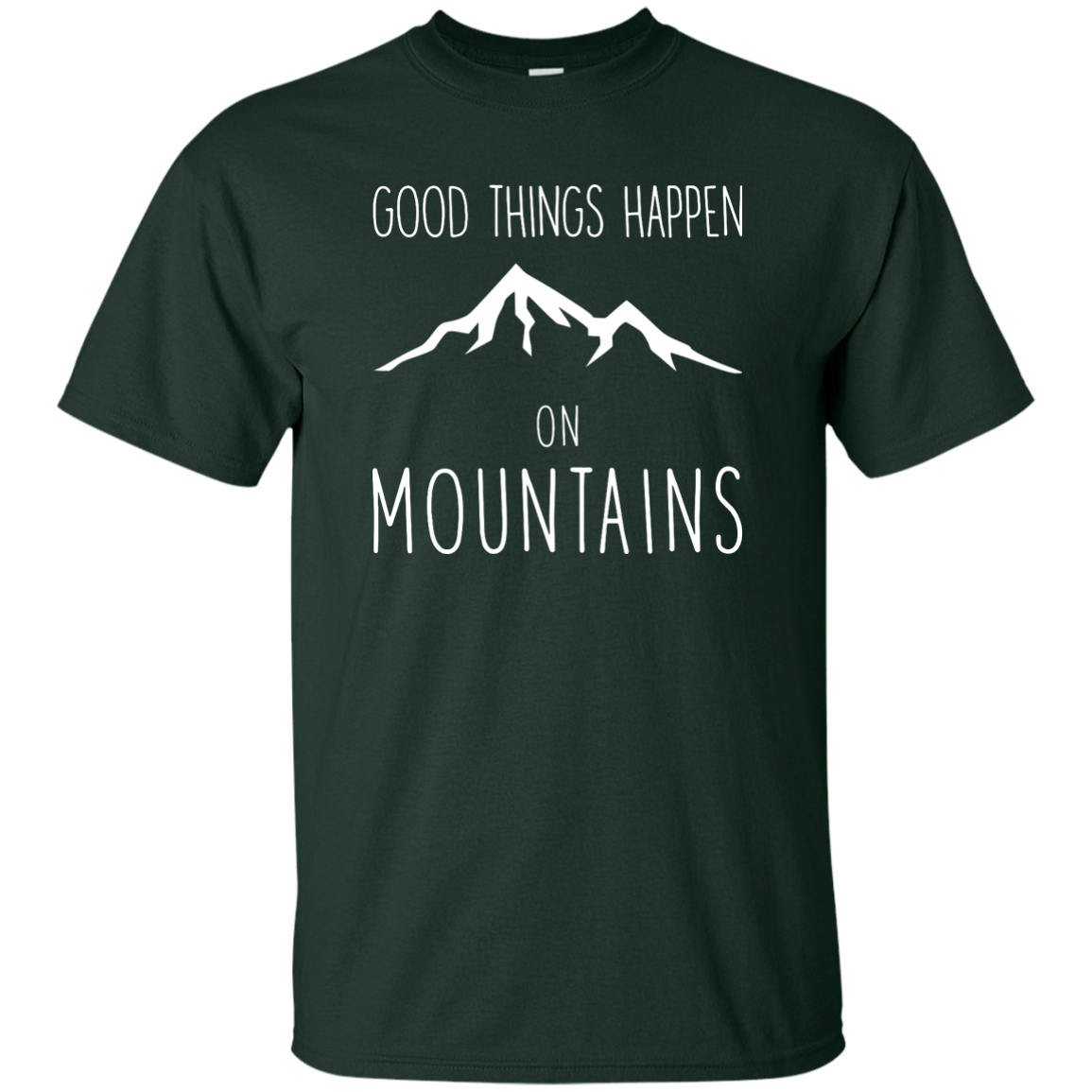 Good Things Happen On The Mountains Men's Tees and V-Neck - Powderaddicts
