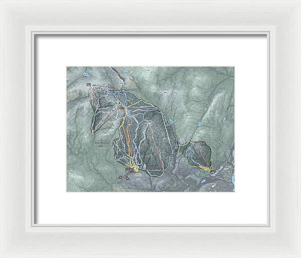 Gore Mountain Ski Trail Map - Framed Print - Powderaddicts