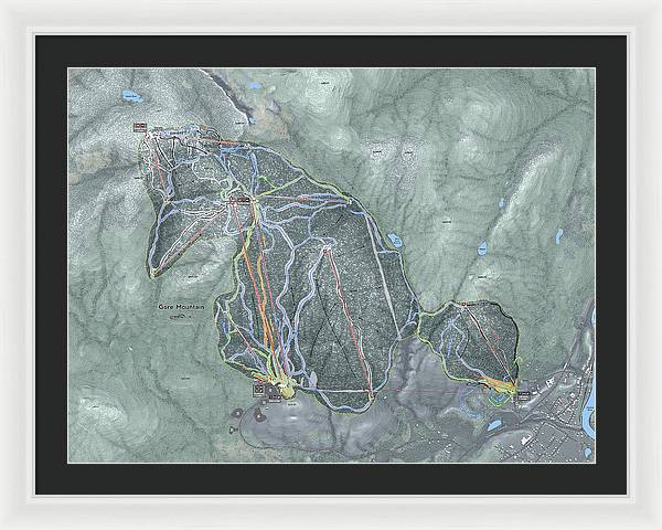 Gore Mountain Ski Trail Map - Framed Print - Powderaddicts