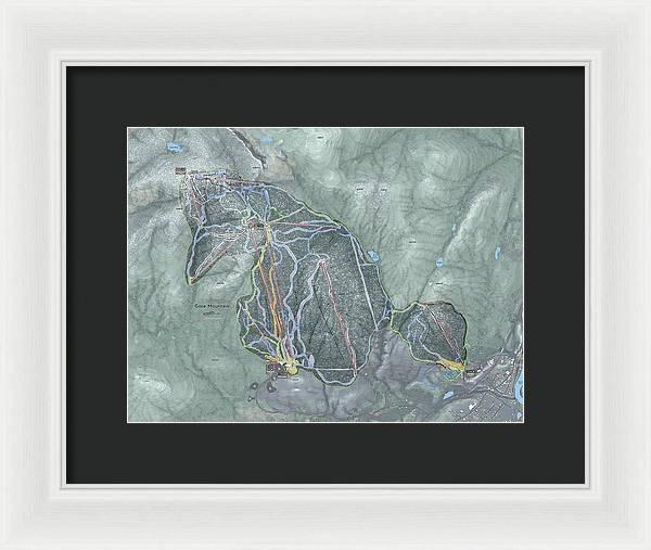 Gore Mountain Ski Trail Map - Framed Print - Powderaddicts