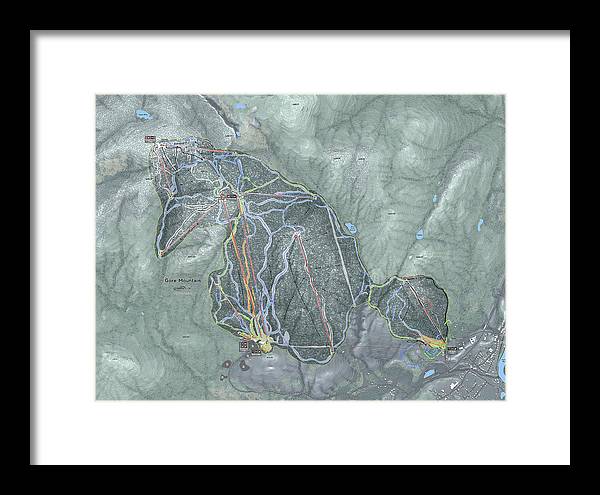 Gore Mountain Ski Trail Map - Framed Print - Powderaddicts