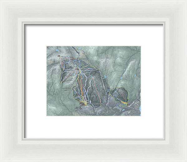 Gore Mountain Ski Trail Map - Framed Print - Powderaddicts