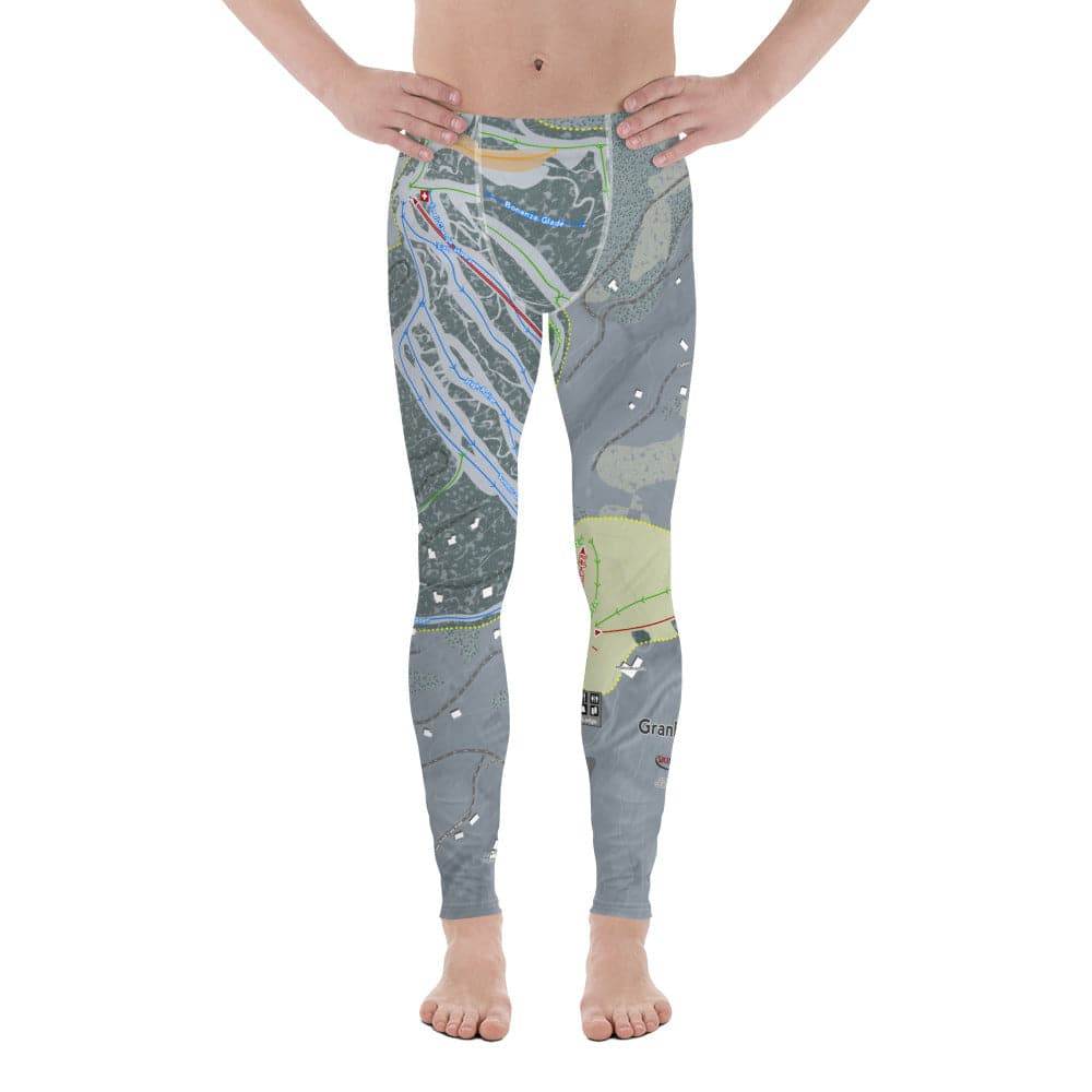 Granby Ranch, Colorado Ski Trail Map Men's Base Layer Bottom - Powderaddicts