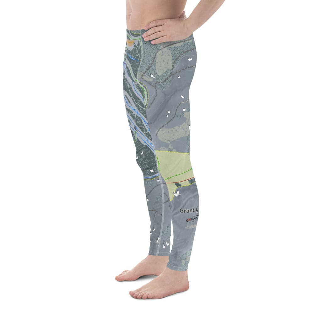 Granby Ranch, Colorado Ski Trail Map Men's Base Layer Bottom - Powderaddicts