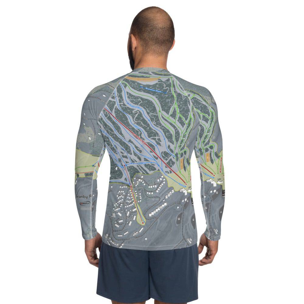 Granby Ranch, Colorado Ski Trail Map Men's Base Layer Top - Powderaddicts