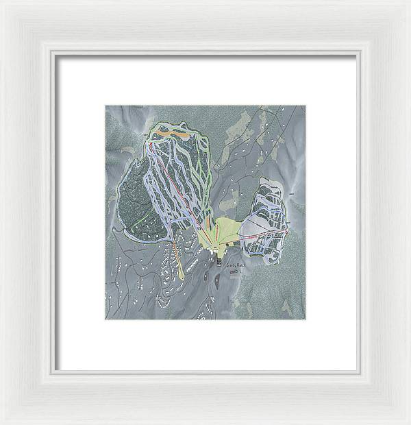 Granby Ranch Ski Trail Map - Framed Print - Powderaddicts