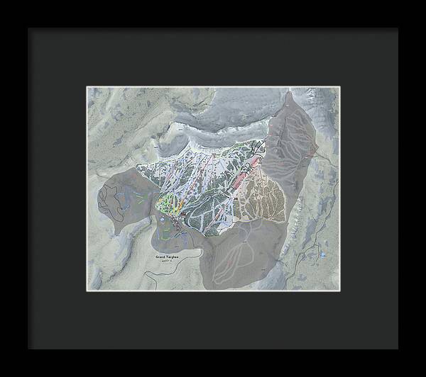 Grand Targhee Ski Trail Map - Framed Print - Powderaddicts