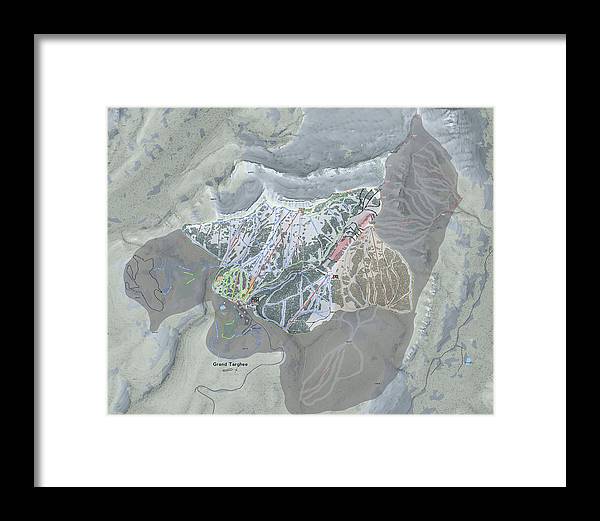 Grand Targhee Ski Trail Map - Framed Print - Powderaddicts