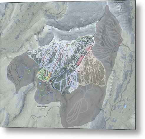Grand Targhee Ski Trail Map - Metal Print - Powderaddicts