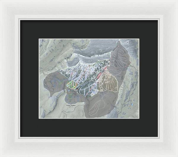 Grand Targhee Ski Trail Map - Framed Print - Powderaddicts