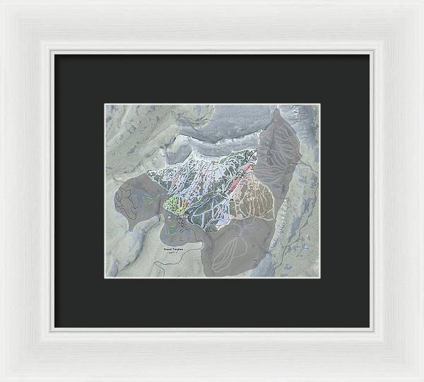 Grand Targhee Ski Trail Map - Framed Print - Powderaddicts
