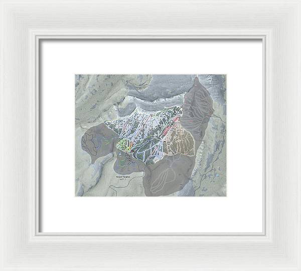 Grand Targhee Ski Trail Map - Framed Print - Powderaddicts