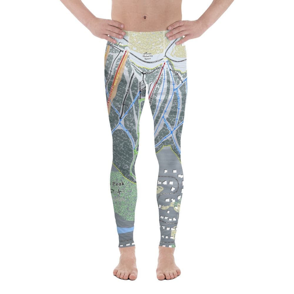 Granite Peak, Wisconsin Ski Trail Map Men's Base Layer Bottom