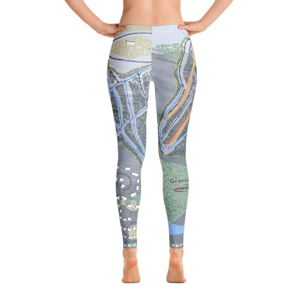 Granite Peak, Wisconsin Ski Trail Map Women's Base Layer Bottom