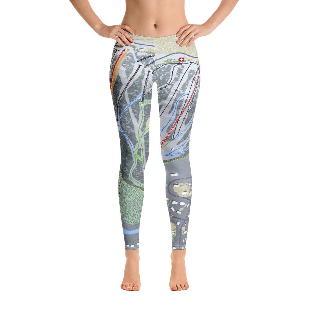 Granite Peak, Wisconsin Ski Trail Map Women's Base Layer Bottom - Powderaddicts