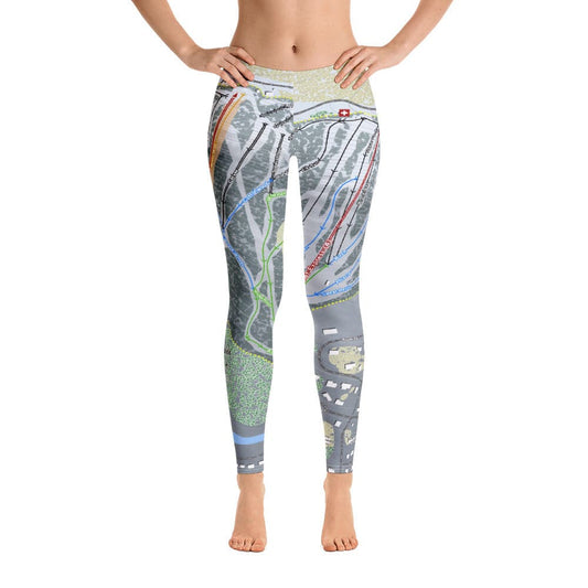 Granite Peak, Wisconsin Ski Trail Map Women's Base Layer Bottom - Powderaddicts