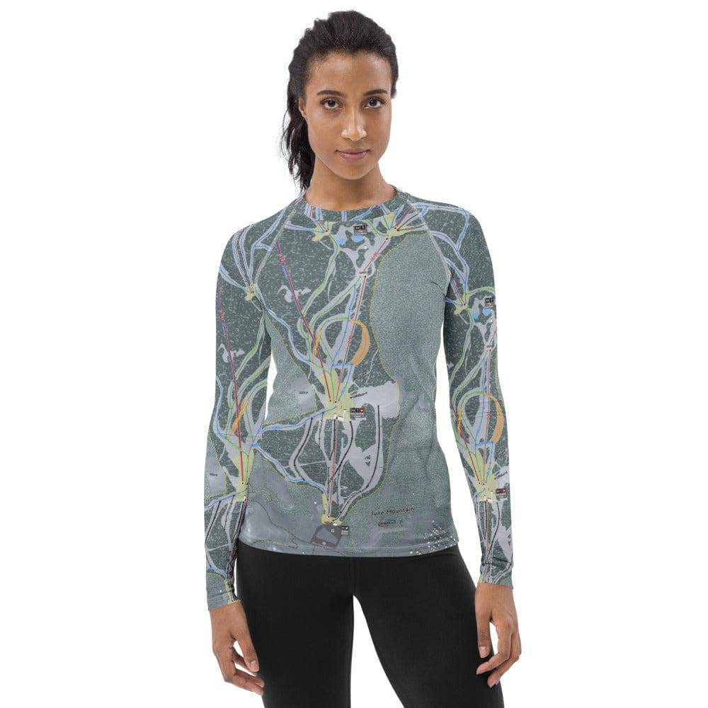 Granlibakken, California Ski Trail Map Women's Base Layer Top