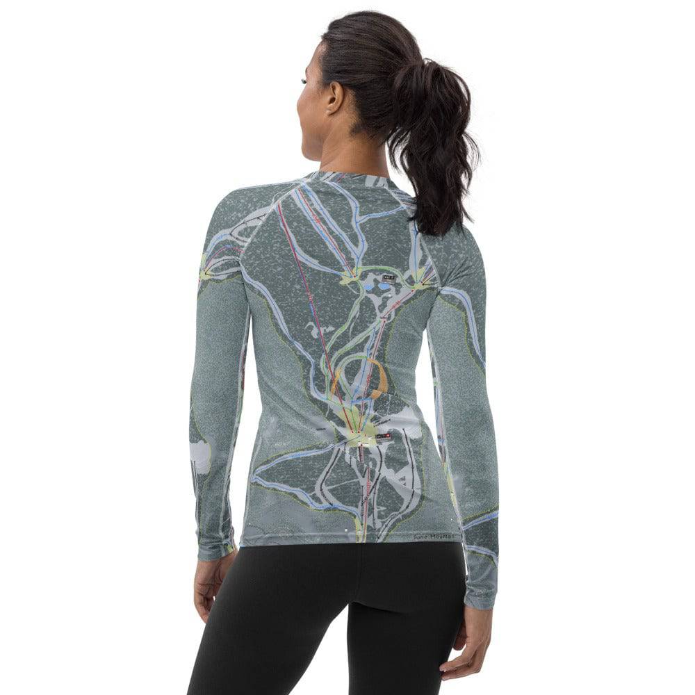 Granlibakken, California Ski Trail Map Women's Base Layer Top - Powderaddicts