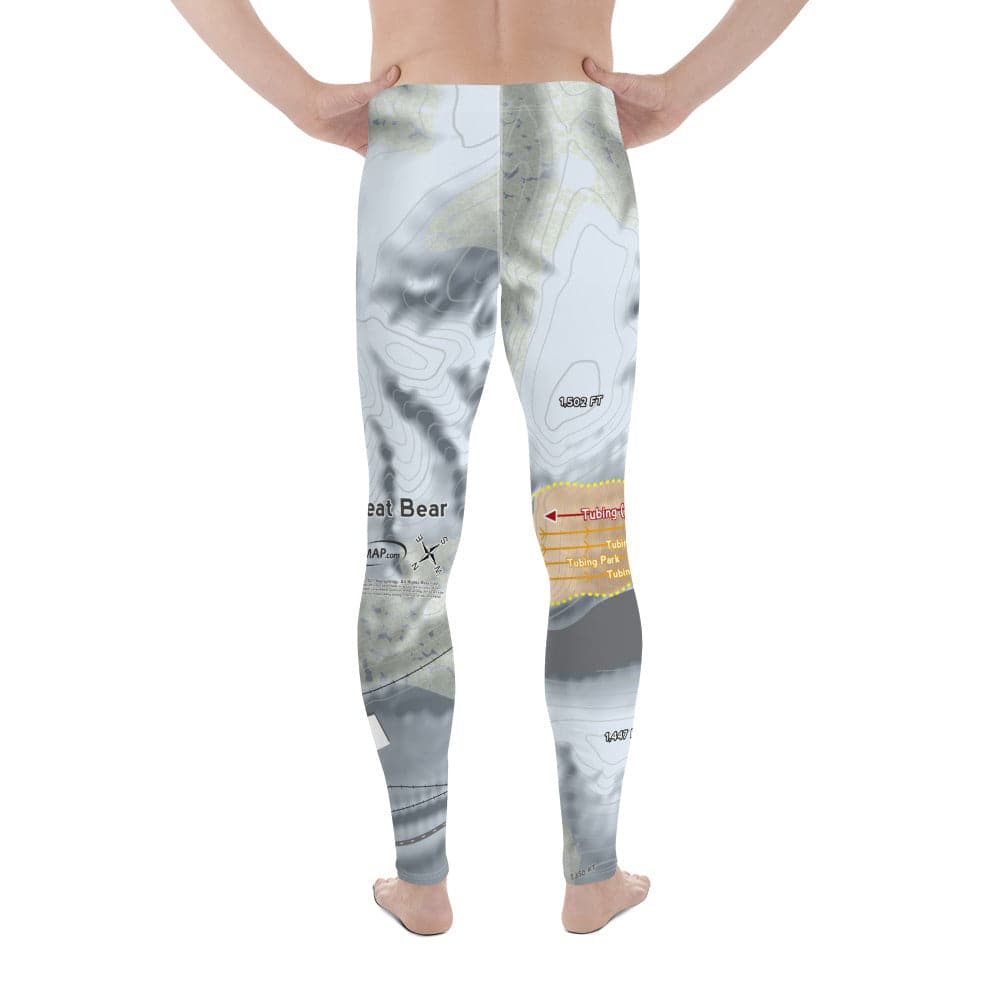 Great Bear, South Dakota Ski Trail Map Men's Base Layer Bottom - Powderaddicts