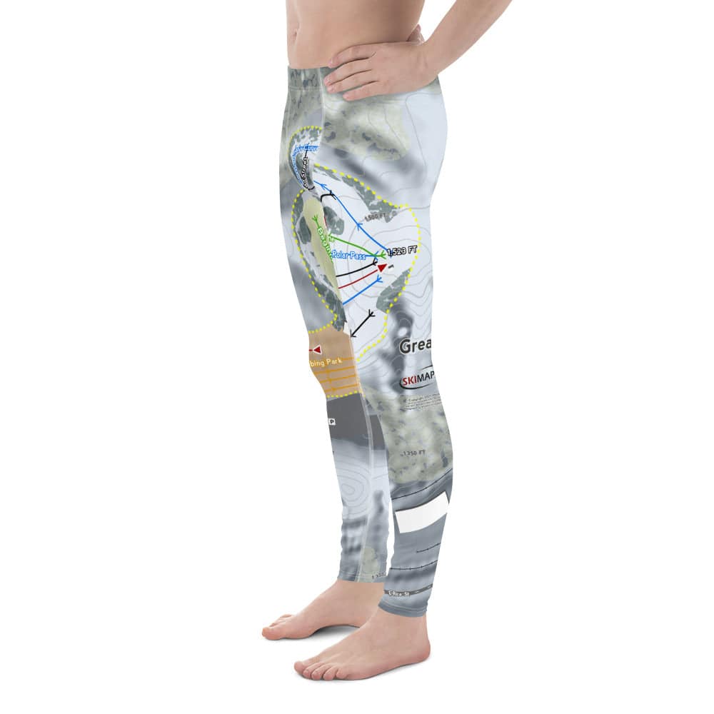 Great Bear, South Dakota Ski Trail Map Men&#39;s Base Layer Bottom - Powderaddicts