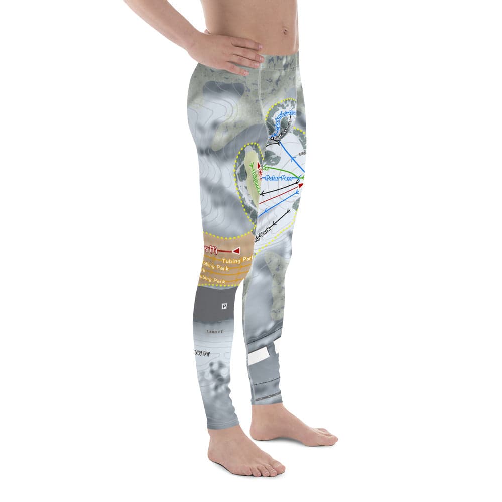 Great Bear, South Dakota Ski Trail Map Men&#39;s Base Layer Bottom - Powderaddicts