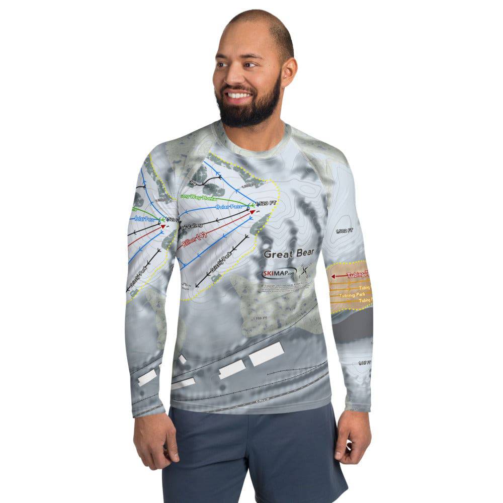 Great Bear, South Dakota Ski Trail Map  Men's Base Layer Top