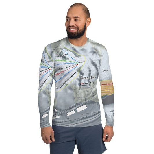 Great Bear, South Dakota Ski Trail Map  Men's Base Layer Top - Powderaddicts