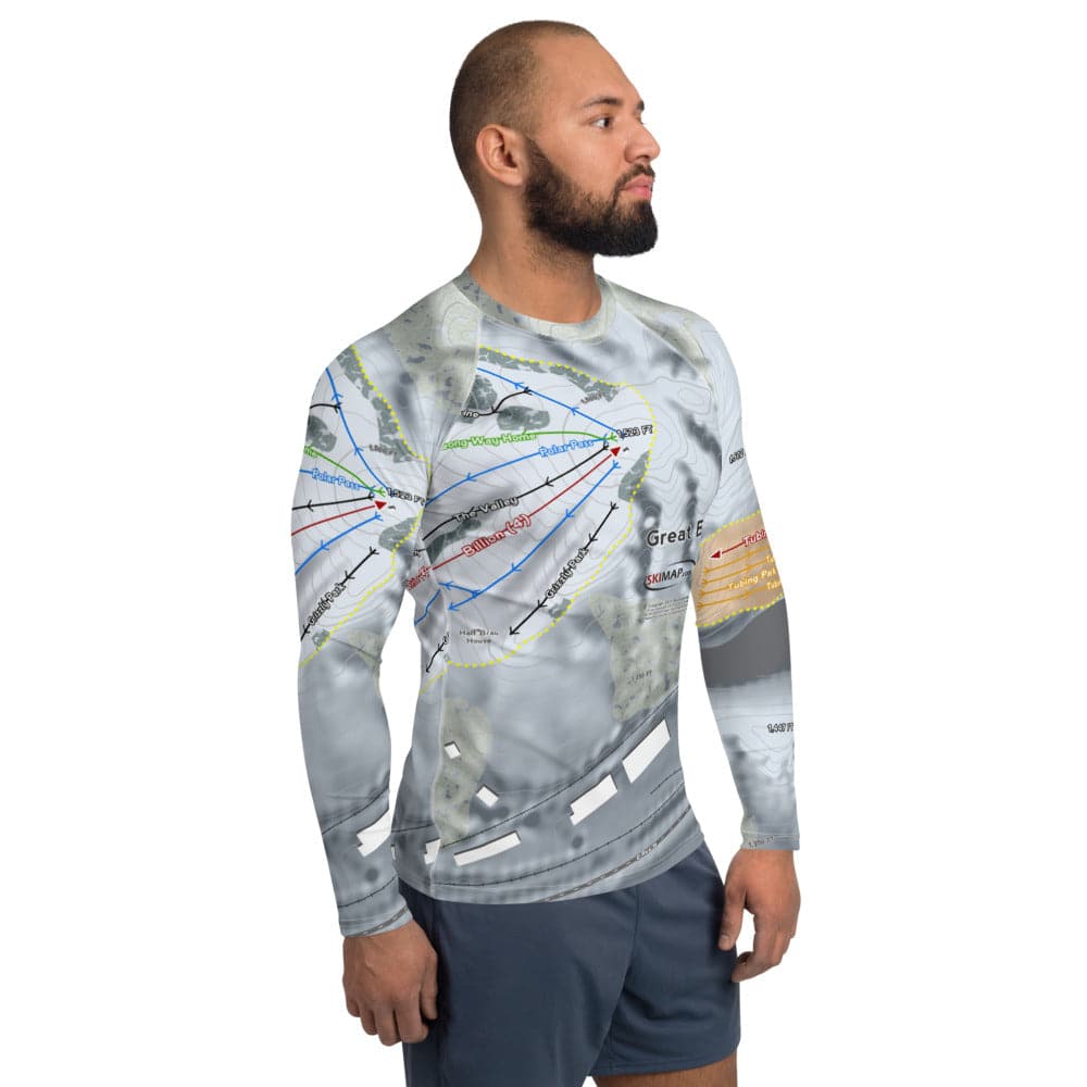 Great Bear, South Dakota Ski Trail Map  Men's Base Layer Top - Powderaddicts
