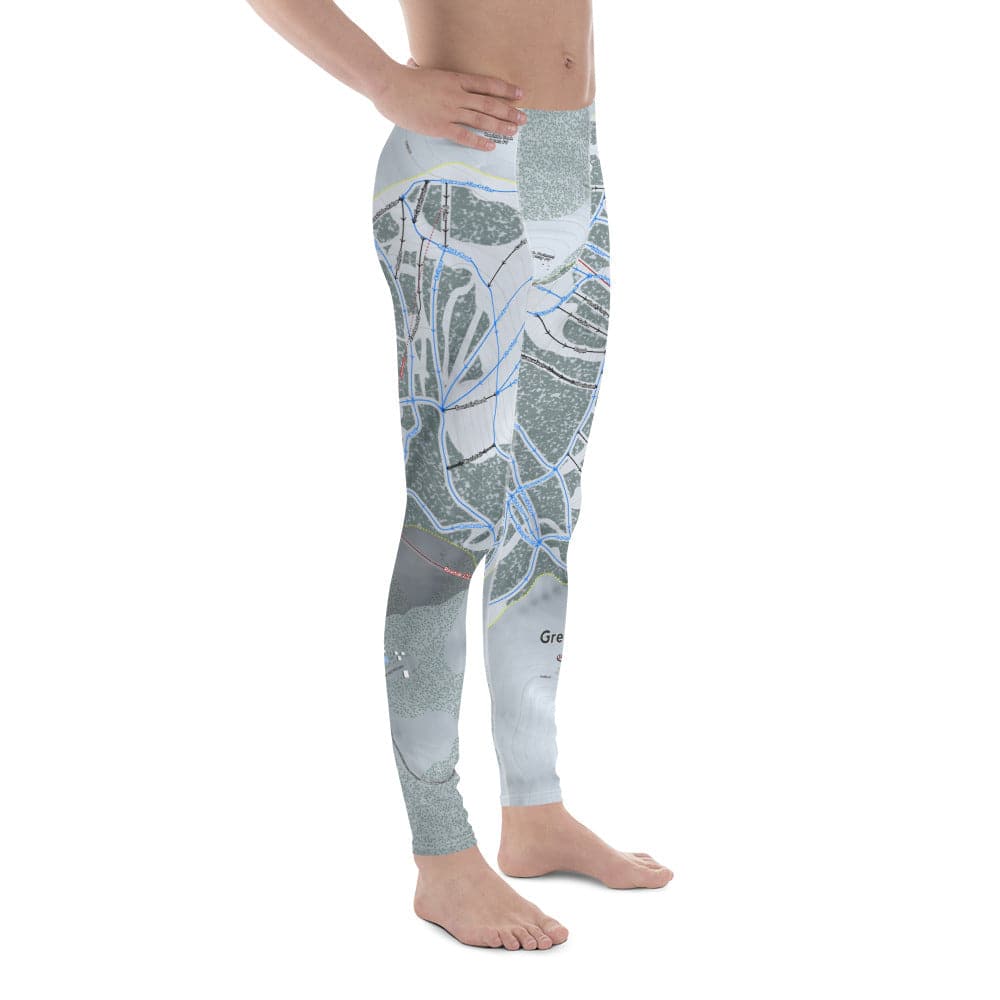 Great Divide, Montana Ski Trail Map Men's Base Layer Bottom - Powderaddicts