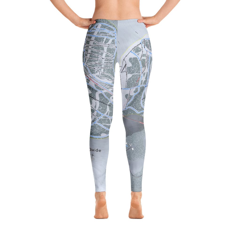 Great Divide, Montana Ski Trail Map Women's Base Layer Bottom - Powderaddicts